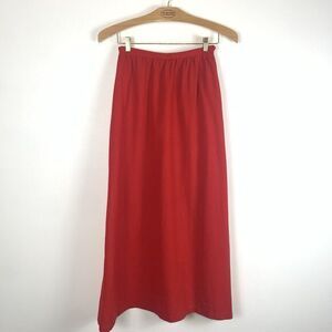 Vintage Century of Boston Red Maxi Skirt Wool Blend Size 10 / 26.5" Waist 70's
